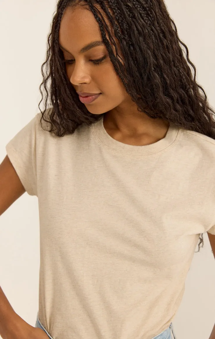 Z-Supply MODERN SLUB TEE - LIGHT OATMEAL HEATHER